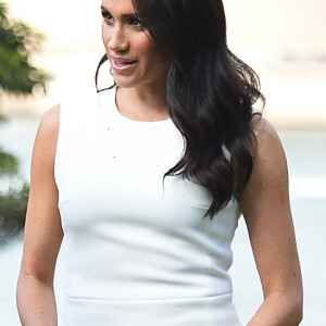 Le prince Harry, duc de Sussex, et Meghan Markle (enceinte), duchesse de Sussex, ont été reçus par le gouverneur général du Commonwealth d'Australie, Sir Peter Cosgrove, et sa femme, à Sydney, à l'occasion de leur visite officielle en Australie. Le 16 octobre 2018.
