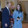 Le prince William, Catherine Kate Middleton, la duchesse de Cambridge (enceinte) à la réception "World mental health day" au palais de Buckingham à Londres, le 10 octobre 2017.