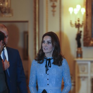 Catherine Kate Middleton, la duchesse de Cambridge (enceinte) à la réception "World mental health day" au palais de Buckingham à Londres, le 10 octobre 2017.