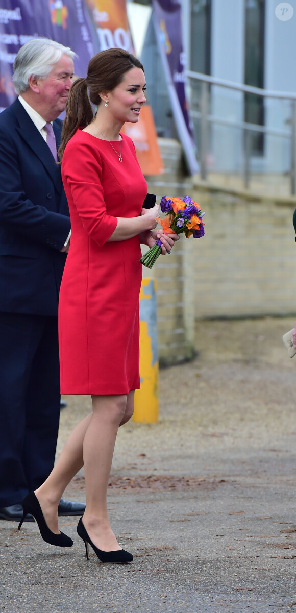 Catherine Kate Middleton, la duchesse de Cambridge, enceinte, assiste à un évènement caritatif de la East Anglia's children's hospice's (EACH) à Norwich, le 25 novembre 2014.