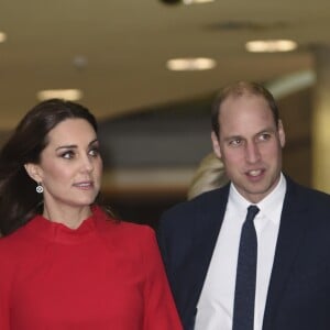 Le prince William, duc de Cambridge, et Catherine Kate Middleton, duchesse de Cambridge (enceinte) lors du Children's Global Media Summit à Manchester le 6 décembre 2017.