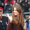 Kate Catherine Middleton (enceinte), duchesse de Cambridge, visite l'Academie Havelock a Grimsby. Le 5 mars 2013.