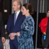 Le prince William, duc de Cambridge, et Catherine (Kate) Middleton, duchesse de Cambridge, en compagnie du prince Daniel et de la princesse Victoria de Suède, lors d'une réception à la galerie Fotografiska à Stockholm, le 31 janvier 2018.