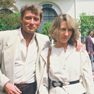 Nathalie Baye et Johnny Hallyday au Festival de Cannes en 1984.