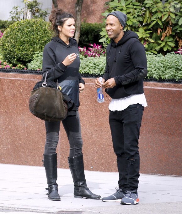 Exclusif - Yannick Noah se promène avec sa fille Yelena et un ami sur Lexington Avenue à New York. Le 3 novembre 2016.
