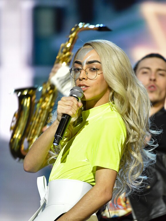 Exclusif - Bilal Hassani - Enregistrement de l'émission "Les 40 ans de Starmania" les stars chantent pour le Sidaction au Palais des Congrès à Paris, le 29 mars 2019. A l'occasion des 25 ans du Sidaction, France 2 propose une grande soirée exceptionnelle autour des plus belles chansons de Starmania qui sera diffusée le samedi 6 avril à 21h. © Pierre Perusseau/Bestimage