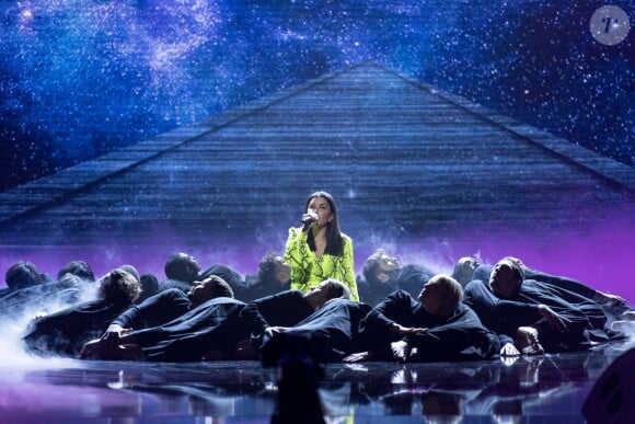 Exclusif - Jenifer (Jenifer Bartoli) - Enregistrement de l'émission "Les 40 ans de Starmania" les stars chantent pour le Sidaction au Palais des Congrès à Paris, le 29 mars 2019. A l'occasion des 25 ans du Sidaction, France 2 propose une grande soirée exceptionnelle autour des plus belles chansons de Starmania qui sera diffusée le samedi 6 avril à 21h. Des artistes chantent et mettent à l'honneur l'opéra-rock de L. Plamondon et M. Berger au Palais des Congrès de Paris, salle qui a vu naître le spectacle mythique il y a 40 ans. Les chansons de l'opéra-rock seront revisitées par plusieurs générations d'artistes. Chaque chanson de Starmania sera plongée dans un tableau spécialement crée pour l'occasion et chorégraphié par Z. Reece qui a notament collaboré avec J. Jackson, K. Rowland… etc Une grande soirée d'engagement pour l'association Sidaction pour sensibiliser les téléspectateurs et faire appel à leur générosité. © Pierre Perusseau/Bestimage  No web/No blog pour Belgique/Suisse29/03/2019 - Paris