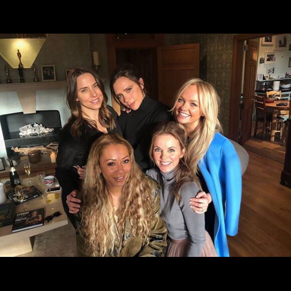 Les Spîce Girls se retrouvent à Londres, le 2 février 2018.
