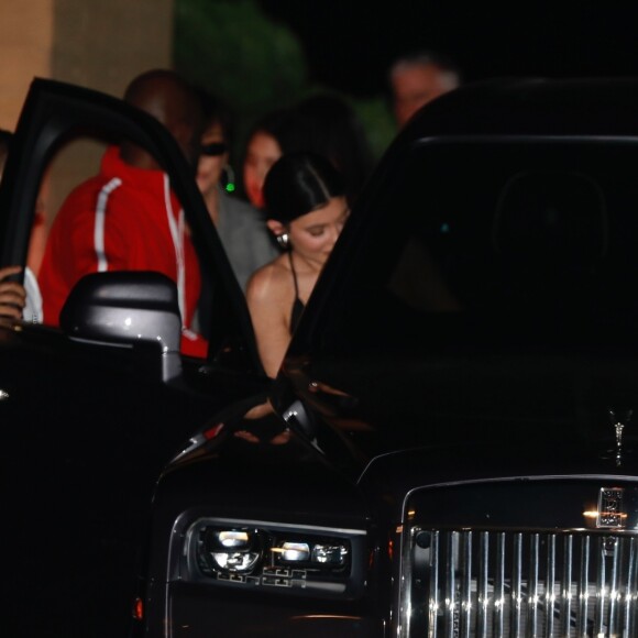 Kris Jenner, ses filles Kendall et Kylie et son compagnon Corey Gamble sont allés dîner au restaurant Nobu à Malibu, le 6 avril 2019.