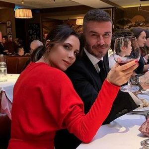 Victoria et David Beckham à Londres. Février 2019.