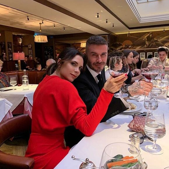 Victoria et David Beckham à Londres. Février 2019.