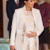 Meghan Markle (enceinte), duchesse de Sussex - La famille royale d'Angleterre lors de la réception pour les 50 ans de l'investiture du prince de Galles au palais Buckingham à Londres. Le 5 mars 2019