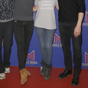 Carole Richert , Thomas Chomel , Lucie Lucas , Agustin Galiana de la série "Clem" - 10ème édition du Festival Series Mania à Lille, le 24 mars 2019. © Christophe Aubert via Bestimage