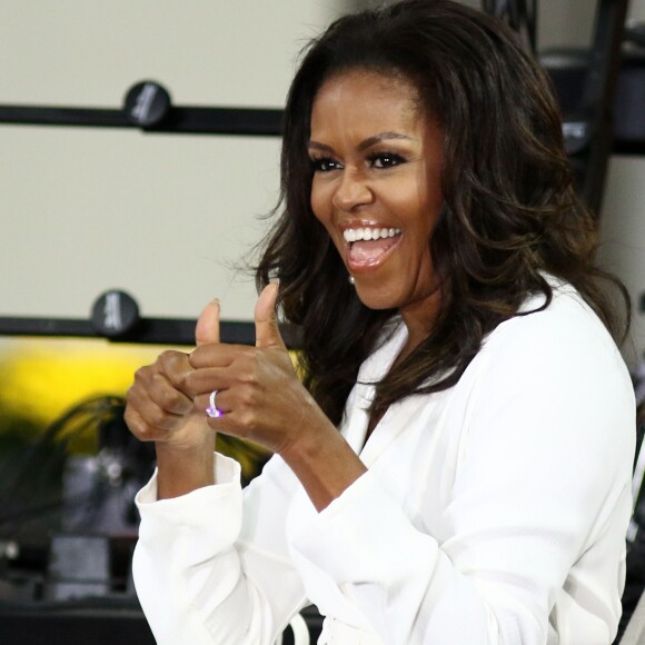 Michelle Obama sur le plateau de l'émission "NBC's Today" pour célébrer la "Journée internationale de la Fille" à New York, le 11 octobre 2018.