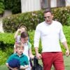Ben Affleck va chercher ses enfants Samuel et Seraphina à la sortie de l'école à Los Angeles, le 11 avril 2019.