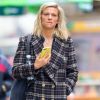 Exclusif - Lindsay Shookus semble contrariée en sortant de l'appartement de son ex compagnon Ben Affleck à New York le 11 février 2019.