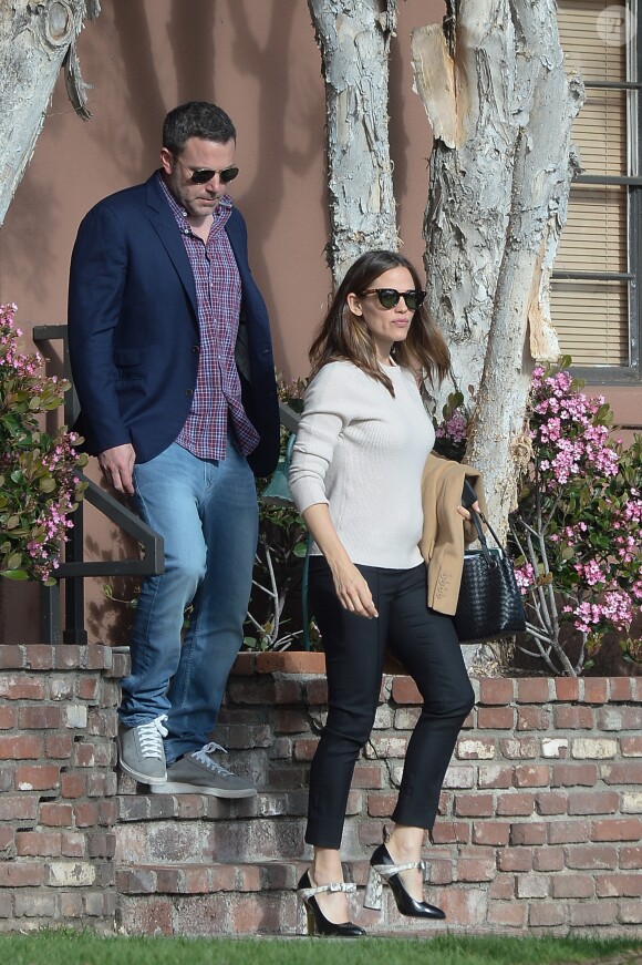 Exclusif - Ben Affleck et Jennifer Garner sont photographiés ensemble à Los Angeles. Le 21 mars 2019.