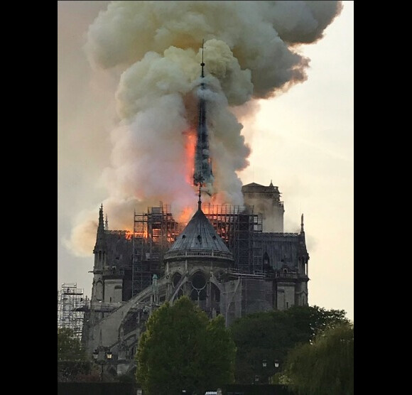 Incendie de la cathédrale Notre-Dame de Paris, le 15 avril 2019 ©Renan Keraudran / Bestimage
