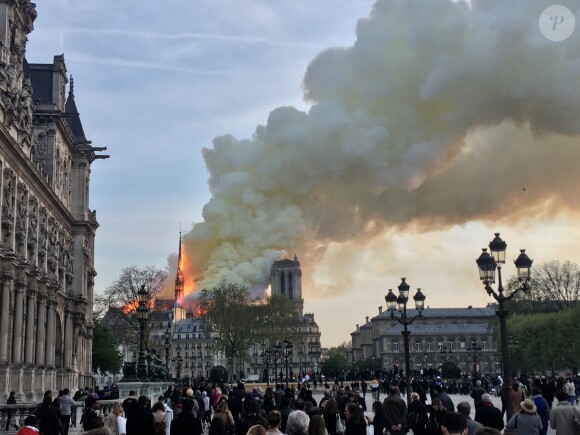 Incendie de la cathédrale Notre-Dame de Paris, le 15 avril 2019 ©Anna Boitard / Bestimage