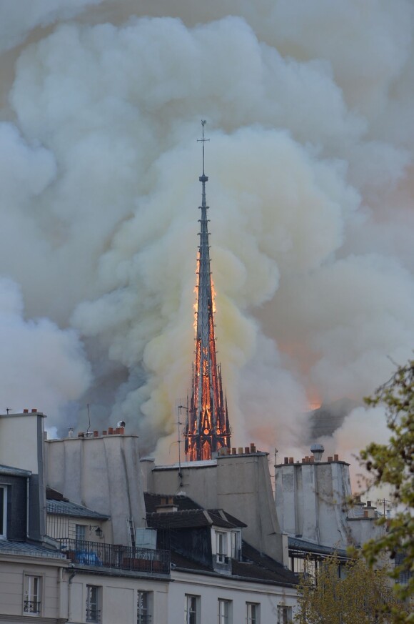 Incendie à la cathédrale Notre-Dame de Paris, le 15 avril 2019.