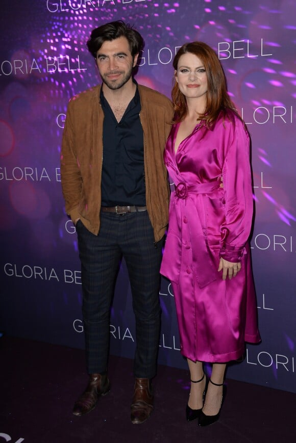 Elodie Frégé et son compagnon Gian Marco Tavani - Avant première du film " Gloria Bell " à Paris le 15 avril 2019 . © Veeren/Bestimage
