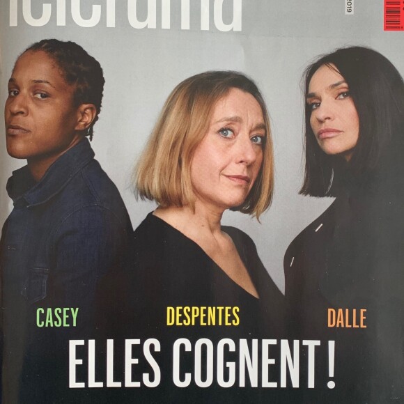 Casey, Virginie Despentes et Béatrice Dalle en couverture de "Télérama", en kiosques le 16 avril 2019.