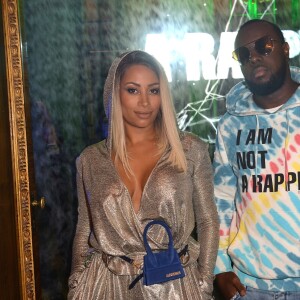 Maître Gims (Gandhi Djuna) et sa femme Demdem Djuna lors de la soirée de lancement de la collection capsule "I'm not a rapper" de la marque Elevenparis (Eleven Paris) à Paris, France, le 11 avril 2019. © Veeren/Bestimage