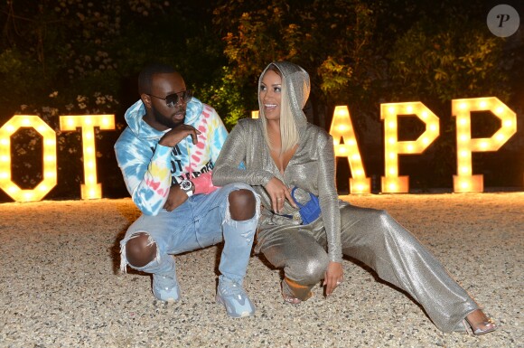 Maître Gims (Gandhi Djuna) et sa femme Demdem Djuna lors de la soirée de lancement de la collection capsule "I'm not a rapper" de la marque Elevenparis (Eleven Paris) à Paris, France, le 11 avril 2019. © Veeren/Bestimage