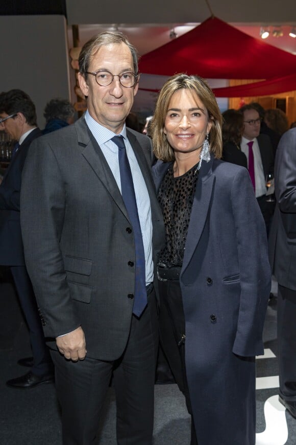 Exclusif - Nicolas et Fabienne Bazire lors de la soirée HSBC au salon PAD (Paris Art Design) à Paris le 2 avril 2019. © Julio Piatti / Bestimage