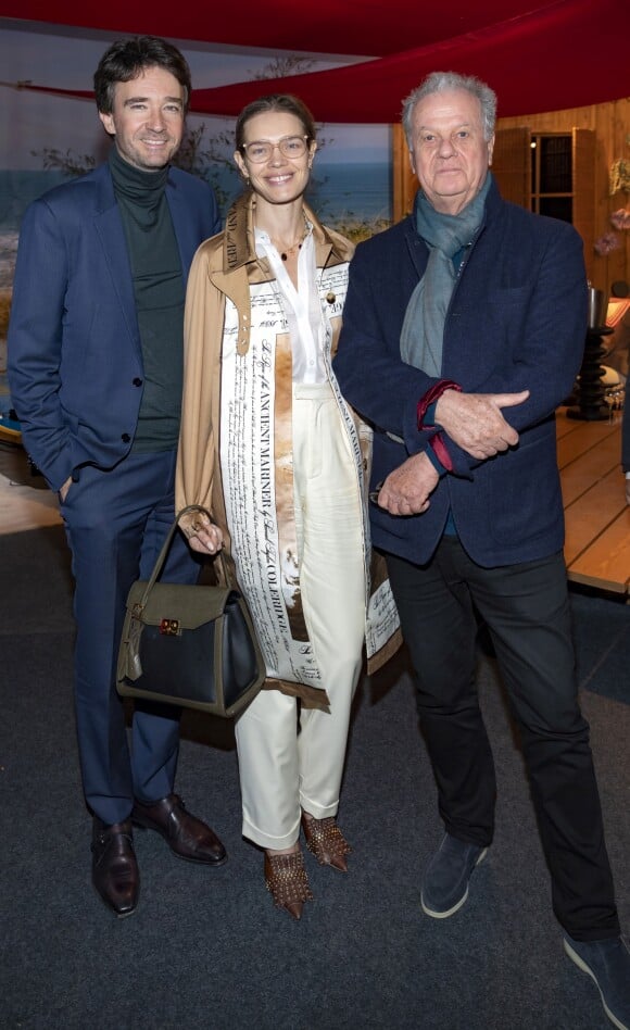 Exclusif - Antoine Arnault, Natalia Vodianova, Jacques Grange lors de la soirée HSBC au salon PAD (Paris Art Design) à Paris le 2 avril 2019. © Julio Piatti / Bestimage