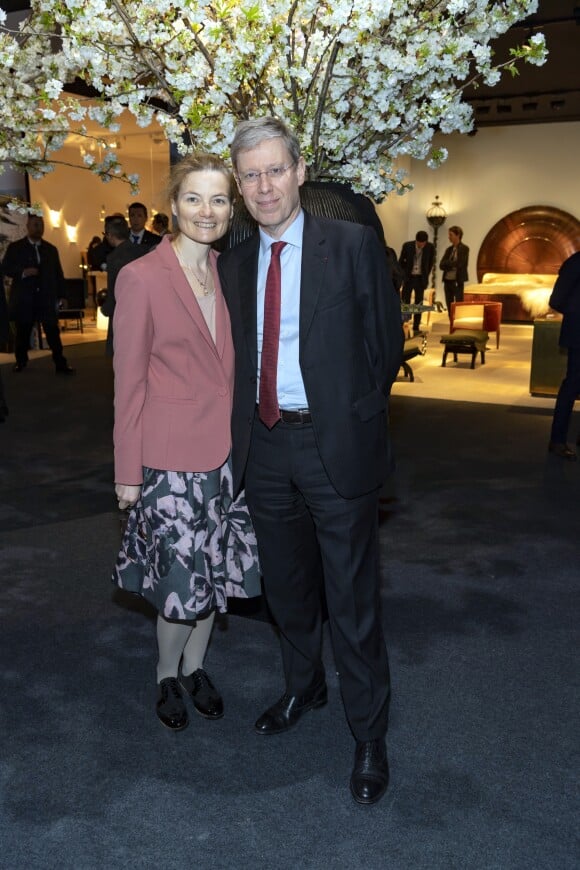 Exclusif - Mr et Mme Jean Beunardeau, lors de la soirée HSBC au salon PAD (Paris Art Design) à Paris le 2 avril 2019. © Julio Piatti / Bestimage