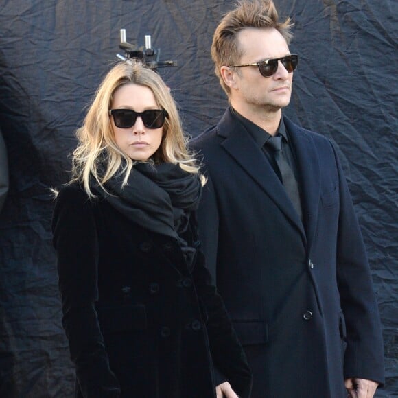 Laura Smet, David Hallyday - Arrivées des personnalités en l'église de La Madeleine pour les obsèques de Johnny Hallyday à Paris le 8 decembre 2017. © Veeren/Bestimage