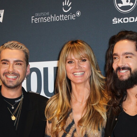 Bill Kaulitz, Heidi Klum et son fiancé Tom Kaulitz - Soirée des "About You Awards 2019" aux Bavaria Studios à Munich, le 18 avril 2019.