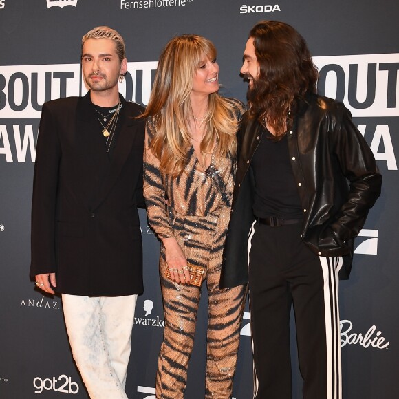 Bill Kaulitz, Heidi Klum et son fiancé Tom Kaulitz - Soirée des "About You Awards 2019" aux Bavaria Studios à Munich, le 18 avril 2019.