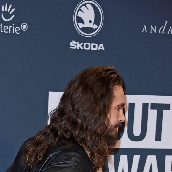 Heidi Klum et son fiancé Tom Kaulitz au photocall de la soirée des "About You Awards 2019" aux Bavaria Studios à Munich, le 18 avril 2019.