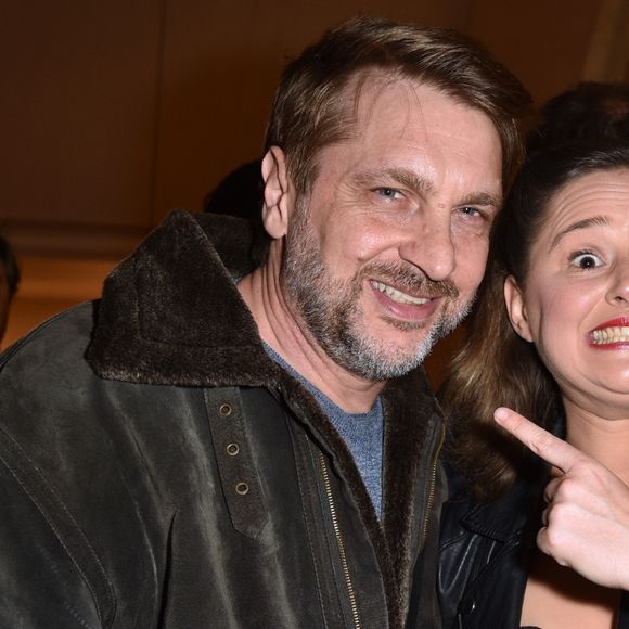 Exclusif - Didier Gustin et Elodie Poux - Les célébrités assistent au One Woman Show de l'humoriste E.Poux "Le syndrome du Playmobil" au Casino de Paris, France, le 15 avril 2019. © Giancarlo Gorassini/Bestimage