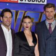 Chris Hemsworth, Scarlett Johansson, Paul Rudd à la première de "Avengers: Endgame" au cinéma Picture House Central à Londres, le 10 avril 2019.