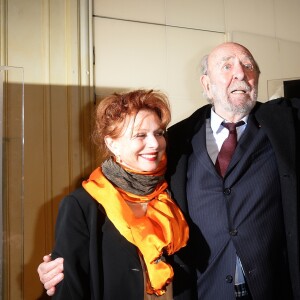 Jean-Pierre Marielle et sa femme Agathe Natanson lors du gala d'Enfance Majuscule donné au profit de l'enfance maltraitée à la Salle Gaveau à Paris, le 24 mars 2016. © Guirec Coadic/Bestimage