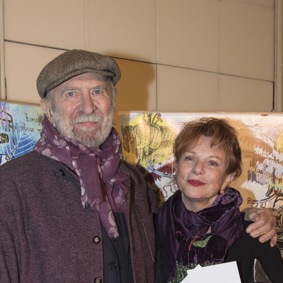 Jean-Pierre Marielle et sa femme Agathe Natanson lors du gala d'Enfance Majuscule donné au profit de l'enfance maltraitée à la salle Gaveau à Paris, France, le 20 mars 2017. © Pierre Perusseau/Bestimage