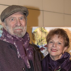 Jean-Pierre Marielle et sa femme Agathe Natanson lors du gala d'Enfance Majuscule donné au profit de l'enfance maltraitée à la salle Gaveau à Paris, France, le 20 mars 2017. © Pierre Perusseau/Bestimage