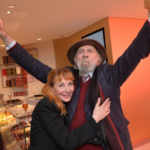 Exclusif - Julie Depardieu et Jean-Pierre Marielle déchaînés lors de la soirée des 130 ans de Fauchon, place de la Madeleine à Paris, France, le 24 novembre 2016. © Veeren/Bestimage