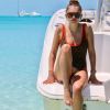 Exclusif - Thylane Blondeau dans un bateau sur une île de l'archipel des Exumas, aux Bahamas, le 4 avril 2019, pour fêter ses 18 ans en famille.