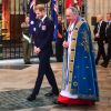 Le prince Harry, duc de Sussex - La famille royale d'Angleterre en l'abbaye de Westminster à Londres pour le service commémoratif de l'ANZAC Day. Le 25 avril 2019