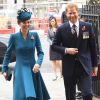 Le prince Harry, duc de Sussex et Kate Catherine Middleton, duchesse de Cambridge - Arrivées de la famille royale d'Angleterre en l'abbaye de Westminster à Londres pour le service commémoratif de l'ANZAC Day. Le 25 avril 2019