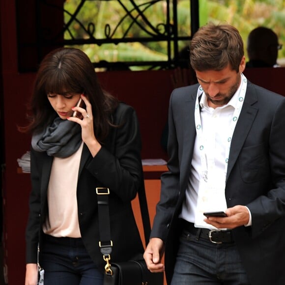 Nolwenn Leroy et son compagnon Arnaud Clément - People lors du Monte Carlo Rolex Masters 2016, le jour de la finale, au Monte-Carlo Country-Club à Roquebrune-Cap-Martin, le 17 avril 2016. © Bruno Bebert/Bestimage