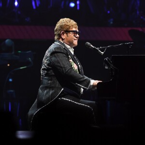 Elton John sur la tournée "Farewell Yellow Brick Road" au BB & T Center en Floride, à Sunrise, le 16 mars 2019.