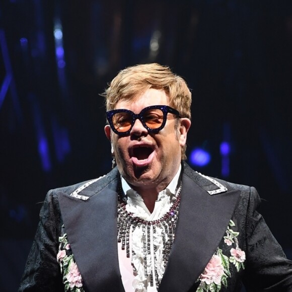 Elton John sur la tournée "Farewell Yellow Brick Road" au BB & T Center en Floride, à Sunrise, le 16 mars 2019.