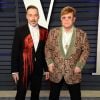 David Furnish et son mari Elton John - Soirée Vanity Fair Oscar Party à Los Angeles. Le 24 février 2019