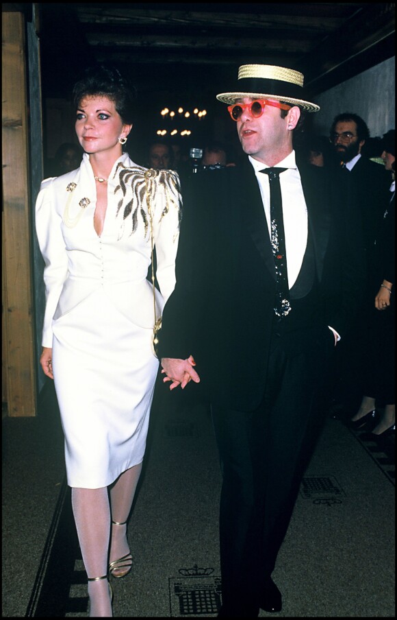 Elton John et Renate Blauel, à la soirée Cartier à Gstaad, en 1979