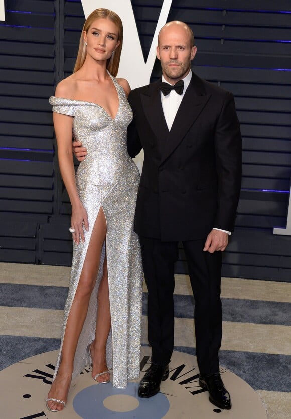 Rosie Huntington-Whiteley et son mari Jason Statham à la soirée Vanity Fair Oscar Party à Los Angeles, le 24 février 2019